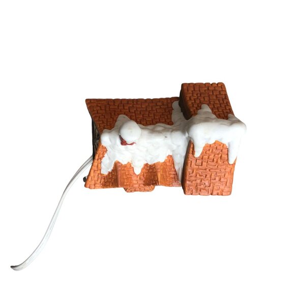 Christmas House Snow Village Miniature Lighted Restaurant Vintage Holiday Decor - Picture 6 of 7